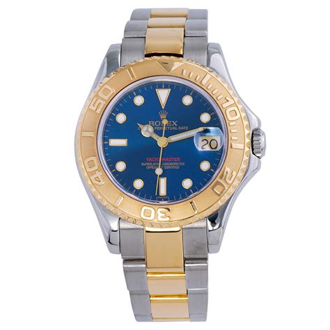 two tone rolex ladys yachtmaster blue dial|Rolex 169623 for sale.